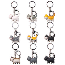 Load image into Gallery viewer, Car Cartoon Cat Pendant Key Rings Kitten Cat Key Chain Shake Head Car Bag Keychains Creative Gift
