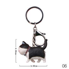 Load image into Gallery viewer, Car Cartoon Cat Pendant Key Rings Kitten Cat Key Chain Shake Head Car Bag Keychains Creative Gift

