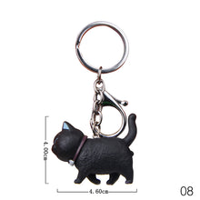 Load image into Gallery viewer, Car Cartoon Cat Pendant Key Rings Kitten Cat Key Chain Shake Head Car Bag Keychains Creative Gift
