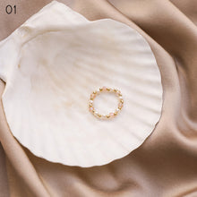 Load image into Gallery viewer, 1 PC Fashion Exquisite Sweet Colorful Crystal Pearl Ring Women Girls Jewelry Gift
