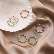 Load image into Gallery viewer, 1 PC Fashion Exquisite Sweet Colorful Crystal Pearl Ring Women Girls Jewelry Gift
