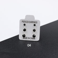 Load image into Gallery viewer, 3 Pairs/Set Simple Exquisite Elegant Zircon Anti Allergy Plastic Ear Studs Women Jewelry Gift

