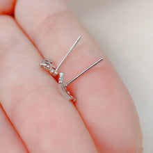 Load image into Gallery viewer, Fashion Sweet Mini Simple Hollowed Out Crown 925 Silver Needle Ear Studs Women Jewelry Gift
