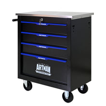 Load image into Gallery viewer, 4 DRAWERS MULTIFUNCTIONAL TOOL CART WITH WHEELS-BLACK
