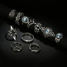 Load image into Gallery viewer, 11PCS/Set Fashion Vintage Carved Flower Leaf Butterfly With Star Sky Gem Rings Women Jewelry Gift
