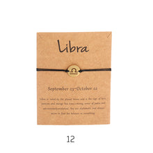 Load image into Gallery viewer, Fashion Personality Stainless Steel 12 Constellations Wax Rope Braided Bracelet Women Men Jewelry Gift
