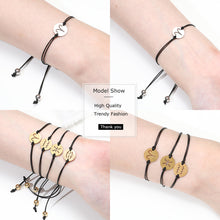 Load image into Gallery viewer, Fashion Personality Stainless Steel 12 Constellations Wax Rope Braided Bracelet Women Men Jewelry Gift
