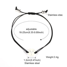 Load image into Gallery viewer, Fashion Personality Stainless Steel 12 Constellations Wax Rope Braided Bracelet Women Men Jewelry Gift
