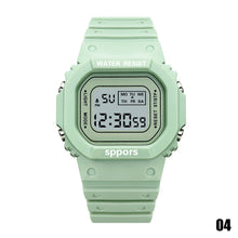 Load image into Gallery viewer, Fashion Creative Casual Square Dial Waterproof Luminous Alarm Clock For Children Student
