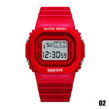 Load image into Gallery viewer, Fashion Creative Casual Square Dial Waterproof Luminous Alarm Clock For Children Student
