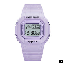 Load image into Gallery viewer, Fashion Creative Casual Square Dial Waterproof Luminous Alarm Clock For Children Student
