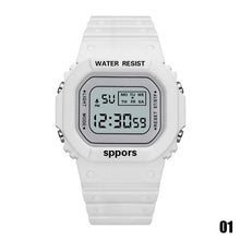 Load image into Gallery viewer, Fashion Creative Casual Square Dial Waterproof Luminous Alarm Clock For Children Student

