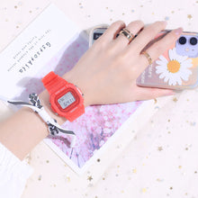 Load image into Gallery viewer, Fashion Creative Casual Square Dial Waterproof Luminous Alarm Clock For Children Student
