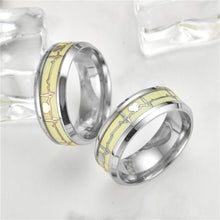 Load image into Gallery viewer, Fashion Creative Personality Stainless Steel Luminous Heartbeat Lovers Ring Jewelry Gift
