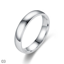 Load image into Gallery viewer, 1PC 4mm Fashion Simple Punk Stainless Steel Smooth Arc Ring For Women Men Jewelry Gift
