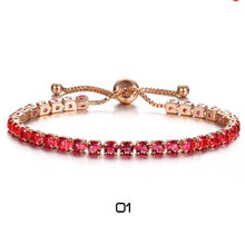 Load image into Gallery viewer, Women Fashion Rhinestone Crystal Silver Gold Plated Bracelet Adjustable Bangle Cuff Jewelry Gift
