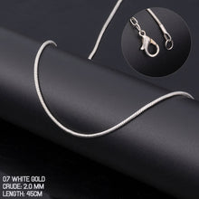 Load image into Gallery viewer, 1.2mm/2mm Braided Chain Necklaces Men Women Necklace Hiphop Style Necklaces Fashion Jewelry for Couple
