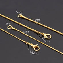 Load image into Gallery viewer, 1.2mm/2mm Braided Chain Necklaces Men Women Necklace Hiphop Style Necklaces Fashion Jewelry for Couple
