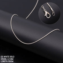 Load image into Gallery viewer, 1.2mm/2mm Braided Chain Necklaces Men Women Necklace Hiphop Style Necklaces Fashion Jewelry for Couple
