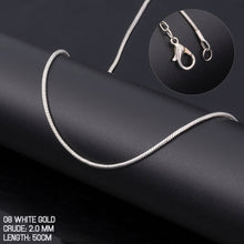 Load image into Gallery viewer, 1.2mm/2mm Braided Chain Necklaces Men Women Necklace Hiphop Style Necklaces Fashion Jewelry for Couple
