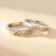 Load image into Gallery viewer, Fashion Simple Splicing Heart Shape Lovers Couple Promise Wedding Ring Valentine's Day Jewelry Gift
