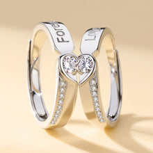Load image into Gallery viewer, Fashion Simple Splicing Heart Shape Lovers Couple Promise Wedding Ring Valentine's Day Jewelry Gift
