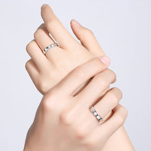 Load image into Gallery viewer, Fashion Simple Splicing Heart Shape Lovers Couple Promise Wedding Ring Valentine's Day Jewelry Gift
