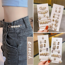 Load image into Gallery viewer, 1 Set Fashion Pearl Pin Brooch Collar Cardigan Brooch Straps Fixed Anti Slip Pin Gift For Women Girls
