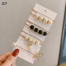 Load image into Gallery viewer, 1 Set Fashion Pearl Pin Brooch Collar Cardigan Brooch Straps Fixed Anti Slip Pin Gift For Women Girls
