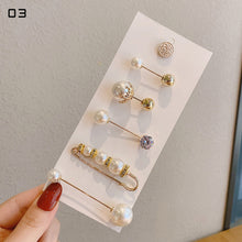 Load image into Gallery viewer, 1 Set Fashion Pearl Pin Brooch Collar Cardigan Brooch Straps Fixed Anti Slip Pin Gift For Women Girls

