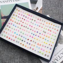 Load image into Gallery viewer, 20 Pairs/30 Pairs/40 Pairs/50 Pairs Simple Cute Cartoon Clay Flower Fruits Animal Earrings Kit Jewelry Gift
