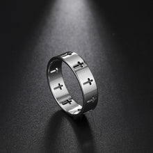 Load image into Gallery viewer, Fashion Simple Creative Hollow Cross Stainless Steel Couple Ring Jewelry Gift for Men Women

