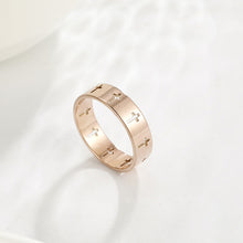 Load image into Gallery viewer, Fashion Simple Creative Hollow Cross Stainless Steel Couple Ring Jewelry Gift for Men Women
