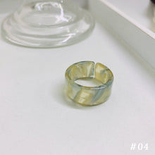 Load image into Gallery viewer, Korean Ins Style Popular Cool Adjustable Personality Resin Ring For Women Girls Jewelry Gift
