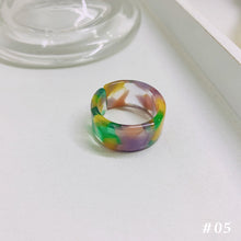 Load image into Gallery viewer, Korean Ins Style Popular Cool Adjustable Personality Resin Ring For Women Girls Jewelry Gift
