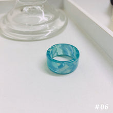 Load image into Gallery viewer, Korean Ins Style Popular Cool Adjustable Personality Resin Ring For Women Girls Jewelry Gift
