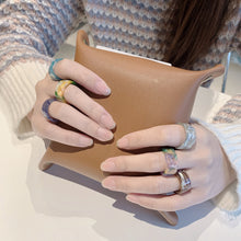 Load image into Gallery viewer, Korean Ins Style Popular Cool Adjustable Personality Resin Ring For Women Girls Jewelry Gift
