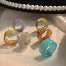 Load image into Gallery viewer, Korean Ins Style Popular Cool Adjustable Personality Resin Ring For Women Girls Jewelry Gift
