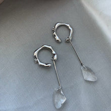 Load image into Gallery viewer, Fashion Retro Personality Irregular Cut Crystal Long Ear Clips Women Jewelry Gift
