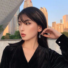 Load image into Gallery viewer, Fashion Retro Personality Irregular Cut Crystal Long Ear Clips Women Jewelry Gift

