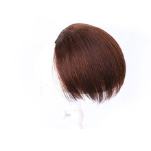 Load image into Gallery viewer, Clip in Hair Bangs for Men Short Straight Real Hair Wigs Bald Foreheads Natural Male Wig Heat Resistant Fiber Toupee
