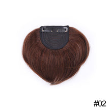 Load image into Gallery viewer, Clip in Hair Bangs for Men Short Straight Real Hair Wigs Bald Foreheads Natural Male Wig Heat Resistant Fiber Toupee
