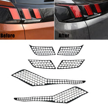 Load image into Gallery viewer, Car Rear Tail Light Lamp Cover Honeycomb Stickers Protector Taillight Decoration Decal for Peugeot 3008 4008 5008 3008GT 2017-2019
