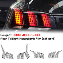 Load image into Gallery viewer, Car Rear Tail Light Lamp Cover Honeycomb Stickers Protector Taillight Decoration Decal for Peugeot 3008 4008 5008 3008GT 2017-2019
