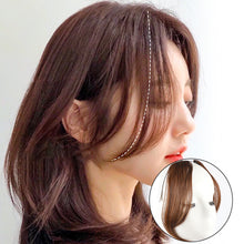 Load image into Gallery viewer, Natural Invisible Front Side Bangs for Woman with Fake Fringe Hair Extensions Synthetic High Temperature hair For Women 3D Bangs Fake wig
