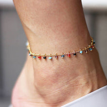 Load image into Gallery viewer, Retro Simple Creative Colorful String Glass Beads Ankle Chain Women Girls Jewelry Gift
