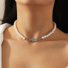 Load image into Gallery viewer, Creative Popular Diamond Inlaid Pearl Star Pendant Necklace Women Girlfriends Jewelry Gift
