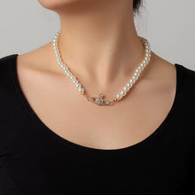 Load image into Gallery viewer, Creative Popular Diamond Inlaid Pearl Star Pendant Necklace Women Girlfriends Jewelry Gift
