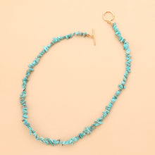 Load image into Gallery viewer, Simple Fashion Special Shaped Pearl Turquoise OT Clasp Necklace Women Girls Jewelry Gift

