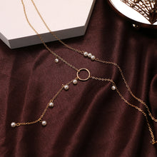 Load image into Gallery viewer, Retro Fashion Simple Tassels Long Pendant Pearl Necklace Women Girls Jewelry Gift
